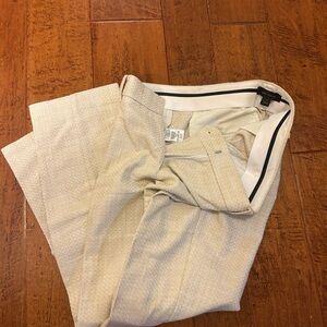 Ann Taylor Cream Ankle Cropped Pants
